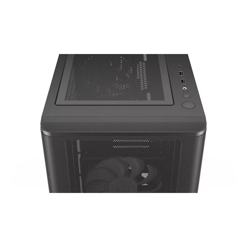 ENDORFY Ventum 400 ARGB ATX PC Case - Czarny, Szkło hartowane, 4x Stratus 120 PWM ARGB Wentylatory, Kontroler ARGB i PWM, USB-C