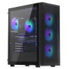 ENDORFY Ventum 400 ARGB ATX PC Case - Czarny, Szkło hartowane, 4x Stratus 120 PWM ARGB Wentylatory, Kontroler ARGB i PWM, USB-C
