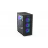 ENDORFY Ventum 400 ARGB ATX PC Case - Czarny, Szkło hartowane, 4x Stratus 120 PWM ARGB Wentylatory, Kontroler ARGB i PWM, USB-C
