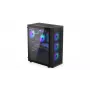 ENDORFY Ventum 400 ARGB ATX PC Case - Czarny, Szkło hartowane, 4x Stratus 120 PWM ARGB Wentylatory, Kontroler ARGB i PWM, USB-C