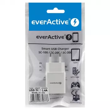 everActive SC-200 USB-A Wall Charger 2.4A 12W White