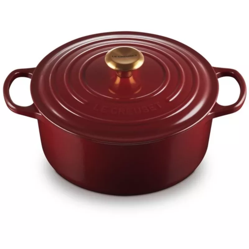 Le Creuset Signature Round Roaster 26cm 5.3L Emaliowane Żeliwo Rhône 21177269494441
