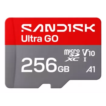 SanDisk Ultra GO microSDXC 256GB UHS-I Class 10 A1 V10 190MB/s z adapterem SD SDSQUGN-256G-GN6MN