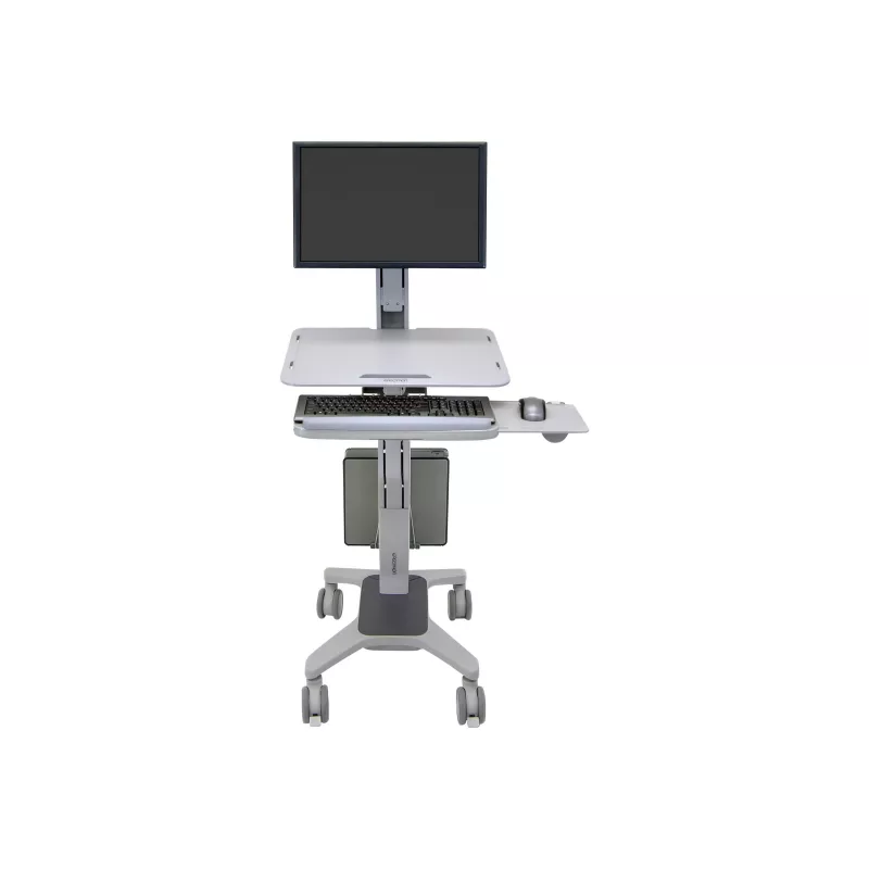 Ergotron WorkFit C-Mod Single LD Sit-Stand Workstation Cart 24-198-055 do 27 cali