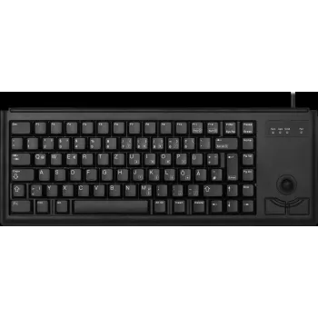 Cherry G84-4400 Kompaktowa klawiatura z trackballem USB układ belgijski Czarny G84-4400LUBBE-2