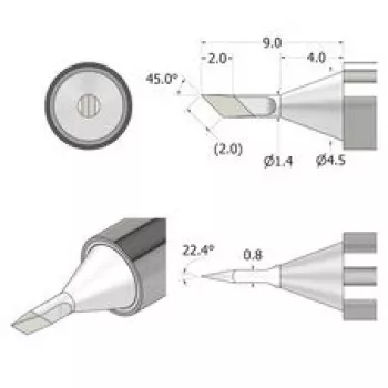 iFixit FixHub Grota lutownicza nóż 1,4 mm IF145-842-1 Srebrny