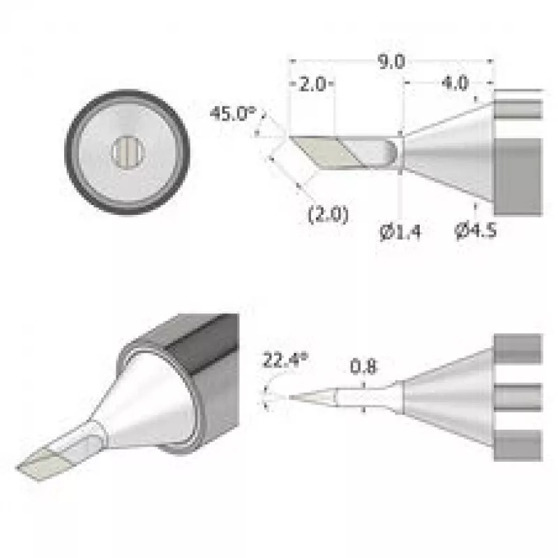 iFixit FixHub Grota lutownicza nóż 1,4 mm IF145-842-1 Srebrny