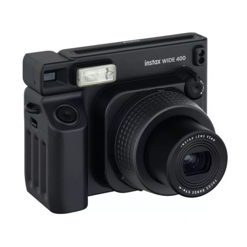 FUJIFILM instax WIDE 400 Aparat natychmiastowy — wydruki w szerokim formacie 62×99 mm, wbudowana lampa błyskowa, czarny, 16975362