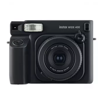 FUJIFILM instax WIDE 400 Aparat natychmiastowy — wydruki w szerokim formacie 62×99 mm, wbudowana lampa błyskowa, czarny, 16975362
