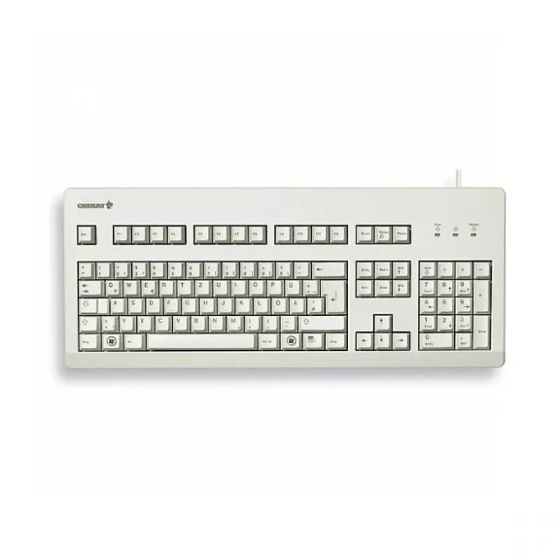 CHERRY G80-3000 Klawiatura mechaniczna G80-3000LXCEU-0 MX Brown Pełnowymiarowa US/International PS/2+USB Jasnoszara