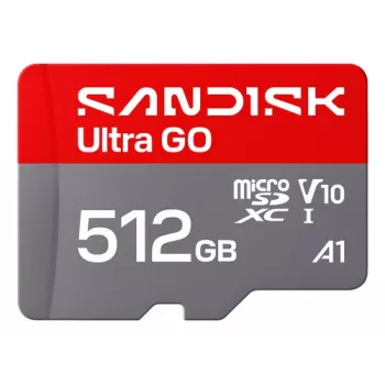 SanDisk Ultra GO microSDXC 512GB UHS-I U1 V10 A1 — do 190 MB/s odczytu, z adapterem SD, SDSQUGN-512G-GN6MN