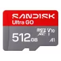 SanDisk Ultra GO microSDXC 512GB UHS-I U1 V10 A1 — do 190 MB/s odczytu, z adapterem SD, SDSQUGN-512G-GN6MN