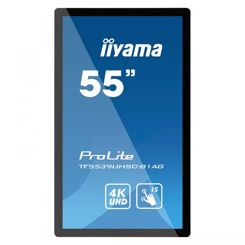 Iiyama ProLite TF5539UHSC-B1AG 55 cali 4K UHD PCAP 50-Dotyk IPS LED Monitor Czarny