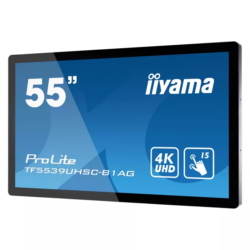 Iiyama ProLite TF5539UHSC-B1AG 55 cali 4K UHD PCAP 50-Dotyk IPS LED Monitor Czarny