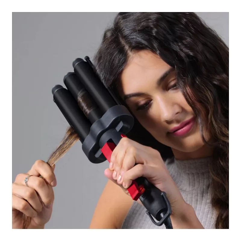 Revlon RVIR3056UKE Hot Air Brush - Czarny/Czerwony - 2,5m przewód - Zestaw do stylizacji włosów