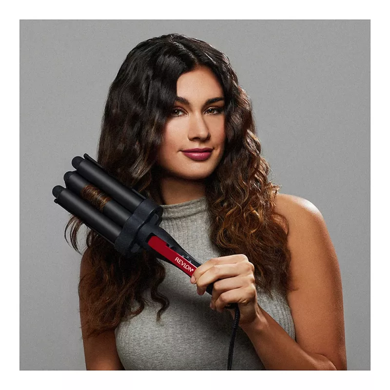 Revlon RVIR3056UKE Hot Air Brush - Czarny/Czerwony - 2,5m przewód - Zestaw do stylizacji włosów