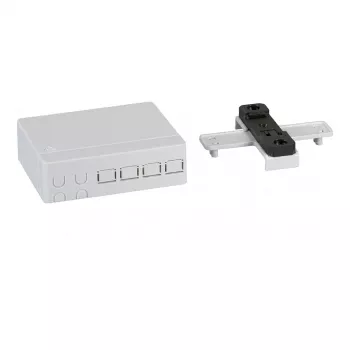 EFB-ELEKTRONIK FTTH Indoor DIN Rail Box dla 4 włókien, 4 sprzęgów i przechowywania nadmiaru włókien