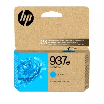 HP 937e EvoMore Cyan Original Ink Cartridge (4S6W6NE#LS1)