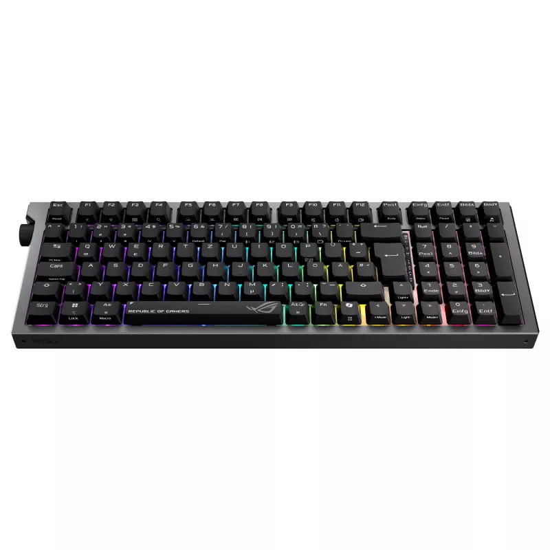 ASUS ROG Strix Morph 96 Wireless Gaming Keyboard, 96% Layout, ROG NX Snow Switches, Hot-Swappable, Tri-Mode Connectivity, Black