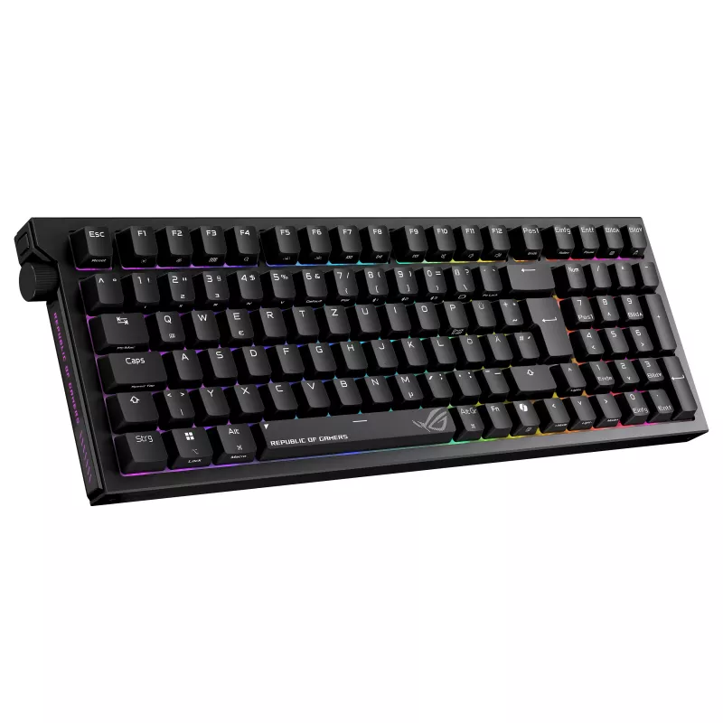 ASUS ROG Strix Morph 96 Wireless Gaming Keyboard, 96% Layout, ROG NX Snow Switches, Hot-Swappable, Tri-Mode Connectivity, Black