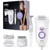 Braun Silk-épil 5 5-825 Power Epilator, Biały/Różowy, 28 pęset, MicroGrip, zasilanie sieciowe