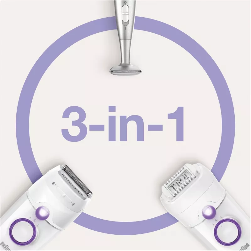 Braun Silk-épil 5 5-825 Power Epilator, Biały/Różowy, 28 pęset, MicroGrip, zasilanie sieciowe