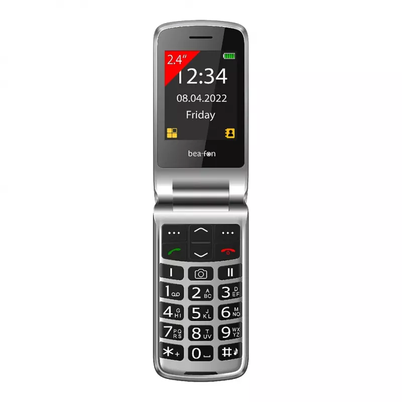 Bea-fon Silver Line SL605 Telefon Funkcyjny Dual-SIM Czarny Srebrny