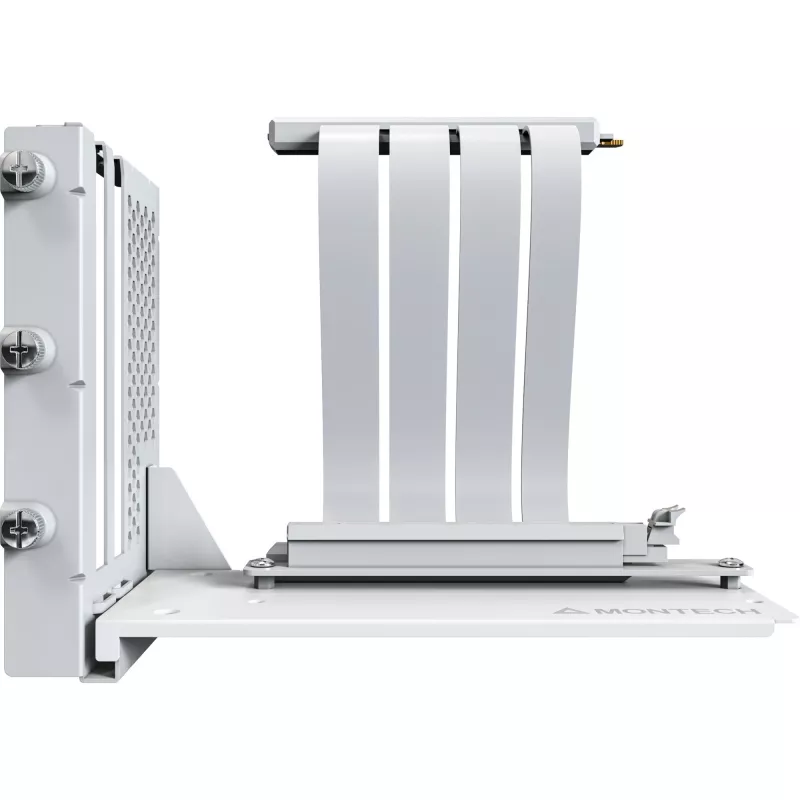 MONTECH Vertical GPU Mounting Kit PCIe 4.0 Riser Cable White 20cm