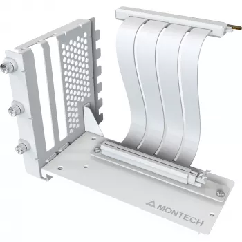 MONTECH Vertical GPU Mounting Kit PCIe 4.0 Riser Cable White 20cm