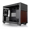 Thermaltake TR200 WS Super Mini Tower Case, Black/Wood, Tempered Glass