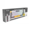 Klawiatura gamingowa INCA RGB Red Switch USB Mechaniczna 2.00m Biała (IKG-457)