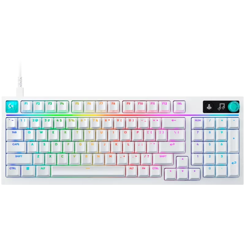 Logitech G316 X 98 Wired Gaming Keyboard - White - US International - Tactile