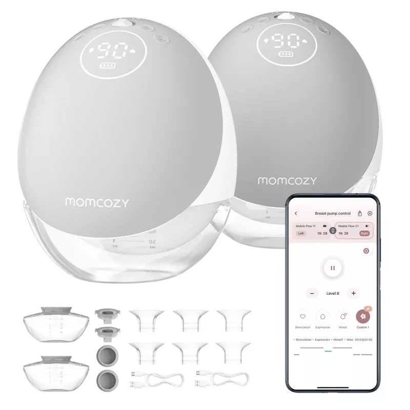 Momcozy M9 Podwójny Bezprzewodowy Elektryczny Laktator Szary 150ml