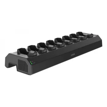 Axis W701 Mk II Docking Station - 8-stanowiskowa stacja ładująca i synchronizująca do kamer nasobnych - 120W - Czarny (NCS S 9000-N) - Wtyk europejski