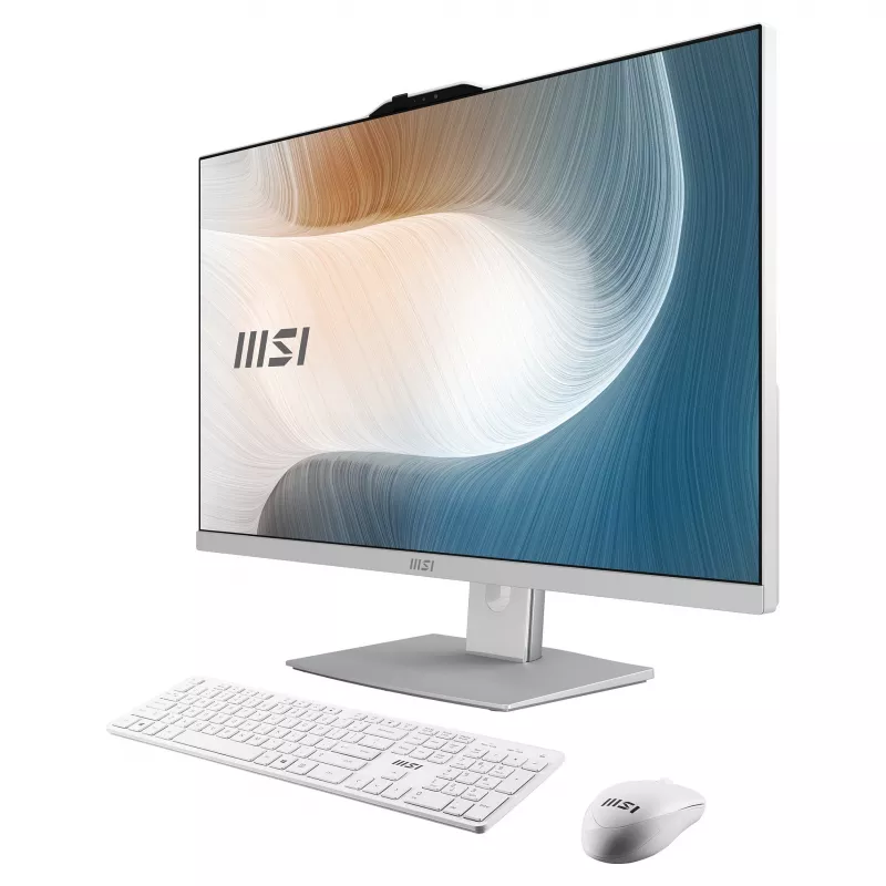 MSI Modern AM272P 1M-1236AT 27-calowy All-in-One PC, Intel Core 7 150U, 16GB RAM, 512GB SSD, Windows 11 Home, Biały