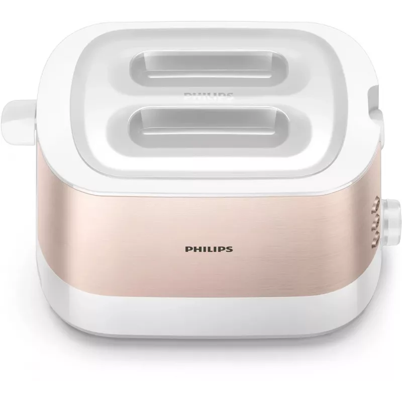 Philips Viva Collection HD2638/11 Toster 2 Kromki 950 W Różowe Złoto, Biały