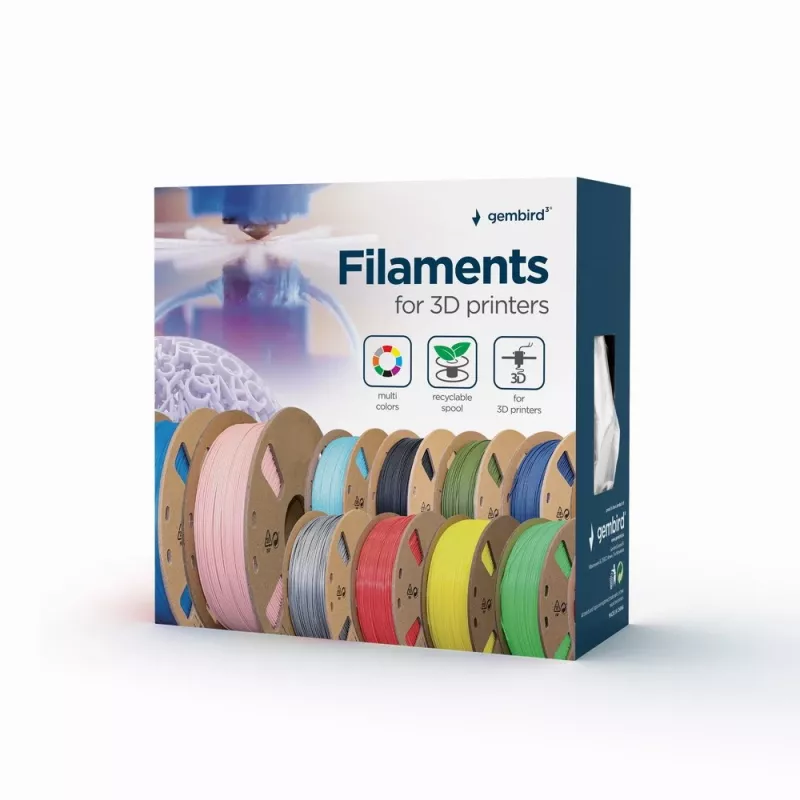 Gembird 3DP-PLA+1.75-02-BK PLA+ Filament 1.75 mm Czarny 1 kg