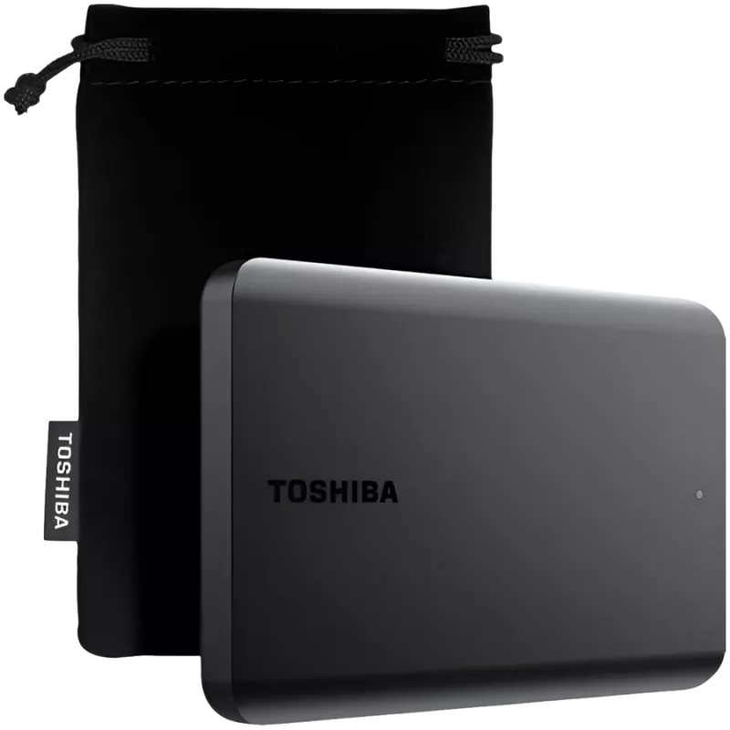 Toshiba Canvio Basics Excl 1TB Zewnętrzny Dysk Twardy, USB 3.2 Gen 1, Czarny