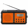 TechniSat TechniRadio Solar 2 DAB+/FM Radio Przenośne z Panelem Słonecznym i Korbką, Czarno-Pomarańczowy
