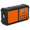 TechniSat TechniRadio Solar 2 DAB+/FM Radio Przenośne z Panelem Słonecznym i Korbką, Czarno-Pomarańczowy