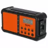 TechniSat TechniRadio Solar 2 DAB+/FM Radio Przenośne z Panelem Słonecznym i Korbką, Czarno-Pomarańczowy