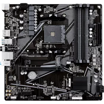 Płyta główna Gigabyte A520M DS3H WIFI6E, AMD AM4, DDR4, Wi-Fi 6E, GbE LAN, USB 3.2 Gen 1, mATX