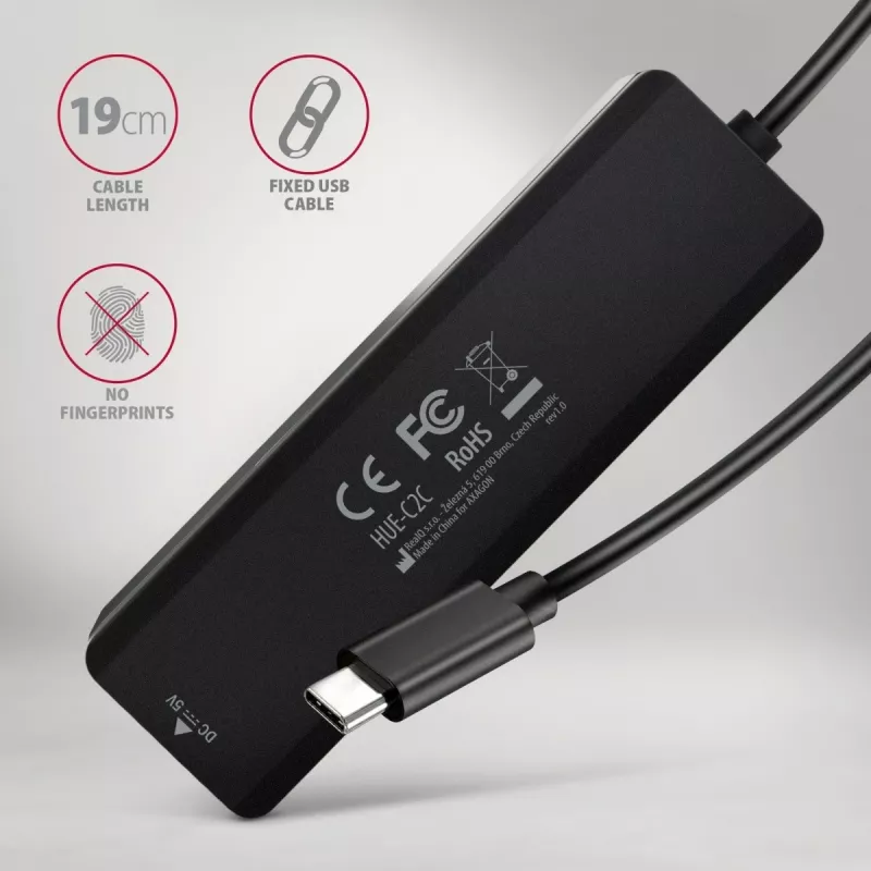 i-tec HUB 4-Port 5Gbps 2x USB-A 2x USB-C USB-C Power IN 19cm Cable HUE-C2C