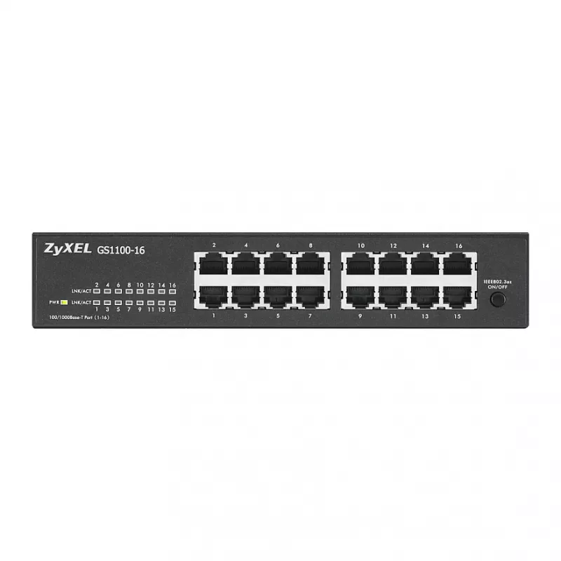 ZyXEL GS1100-16E 16-Port Gigabit Niezarządzalny Przełącznik Metalowy