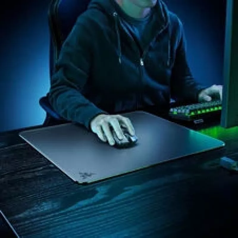 Podkładka pod mysz gamingowa Razer Atlas Pro, powierzchnia szklana, antypoślizgowa podstawa - czarna