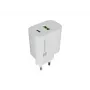 NATEC Ribera Ładowarka ścienna 1x USB-A + 1x USB-C 20W Biała