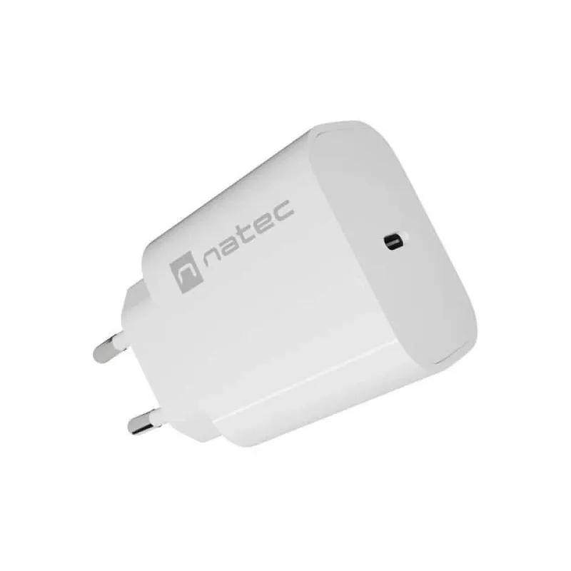 NATEC Ribera Wall Charger 1x USB-C 20W Biały