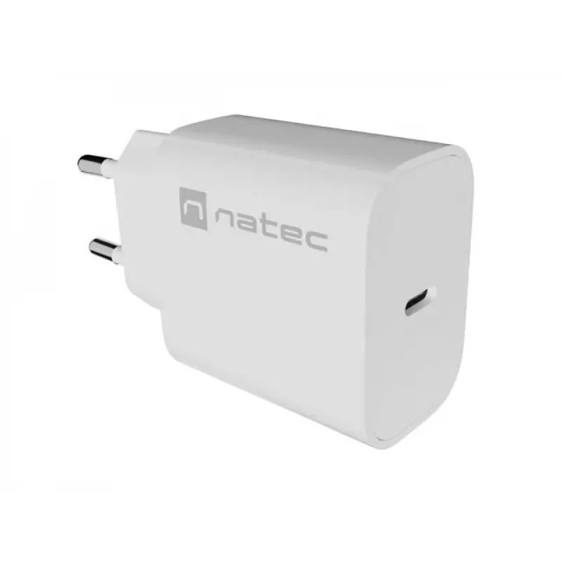 NATEC Ribera Wall Charger 1x USB-C 20W Biały