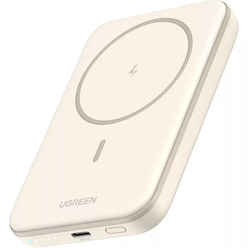 UGREEN 5000mAh Mini Powerbank Wireless 15W z MagSafe Biały