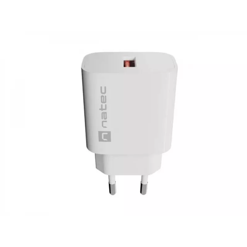 NATEC Ribera Ładowarka ścienna 1x USB-A 18W Biała